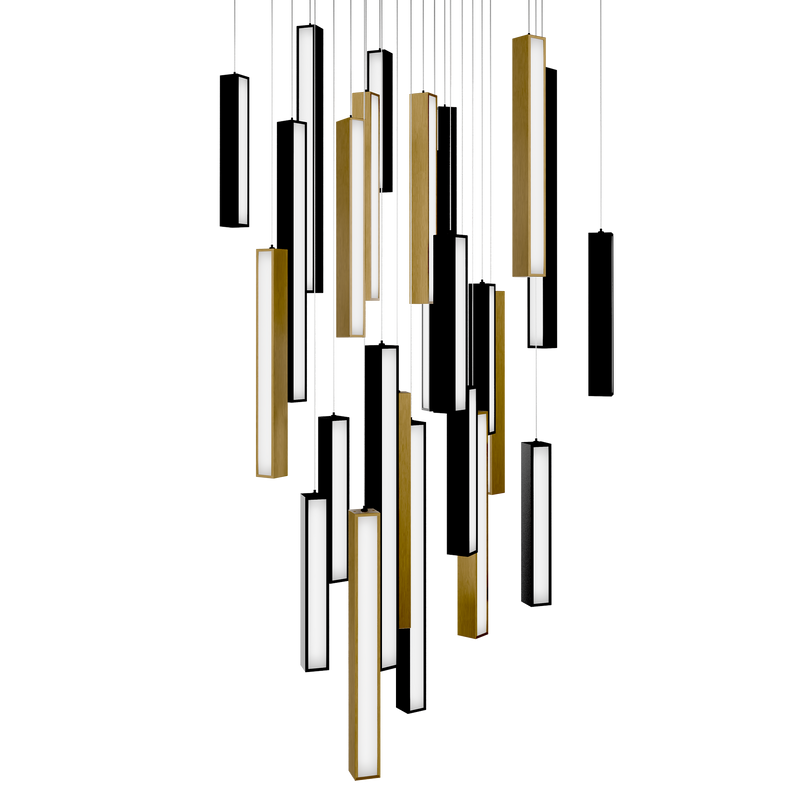 Chaos 25 Light Square Multilight Pendant