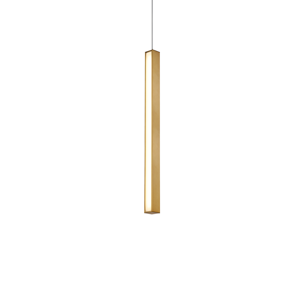 Chaos 1 Light Mini Pendant 26in Aged Brass