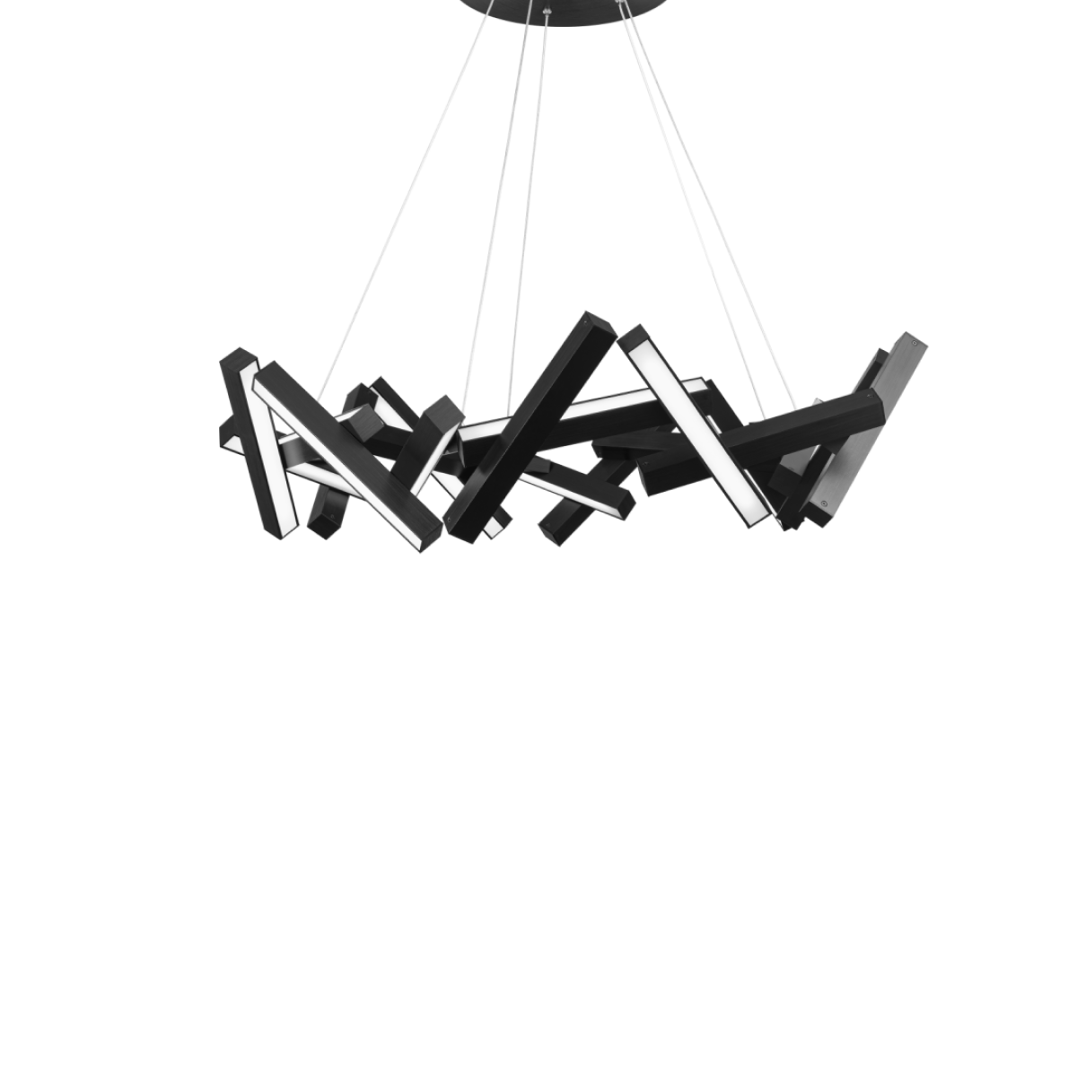 Chaos Round Pendant 34in Black