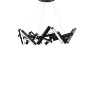 Chaos Round Pendant 34in Black