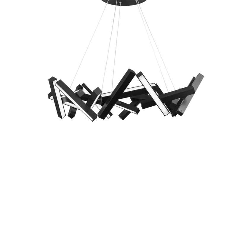 Chaos Round Pendant 34in Black