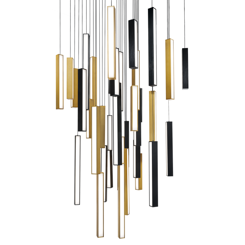 Chaos 41 Light Square Multilight Pendant Alt View