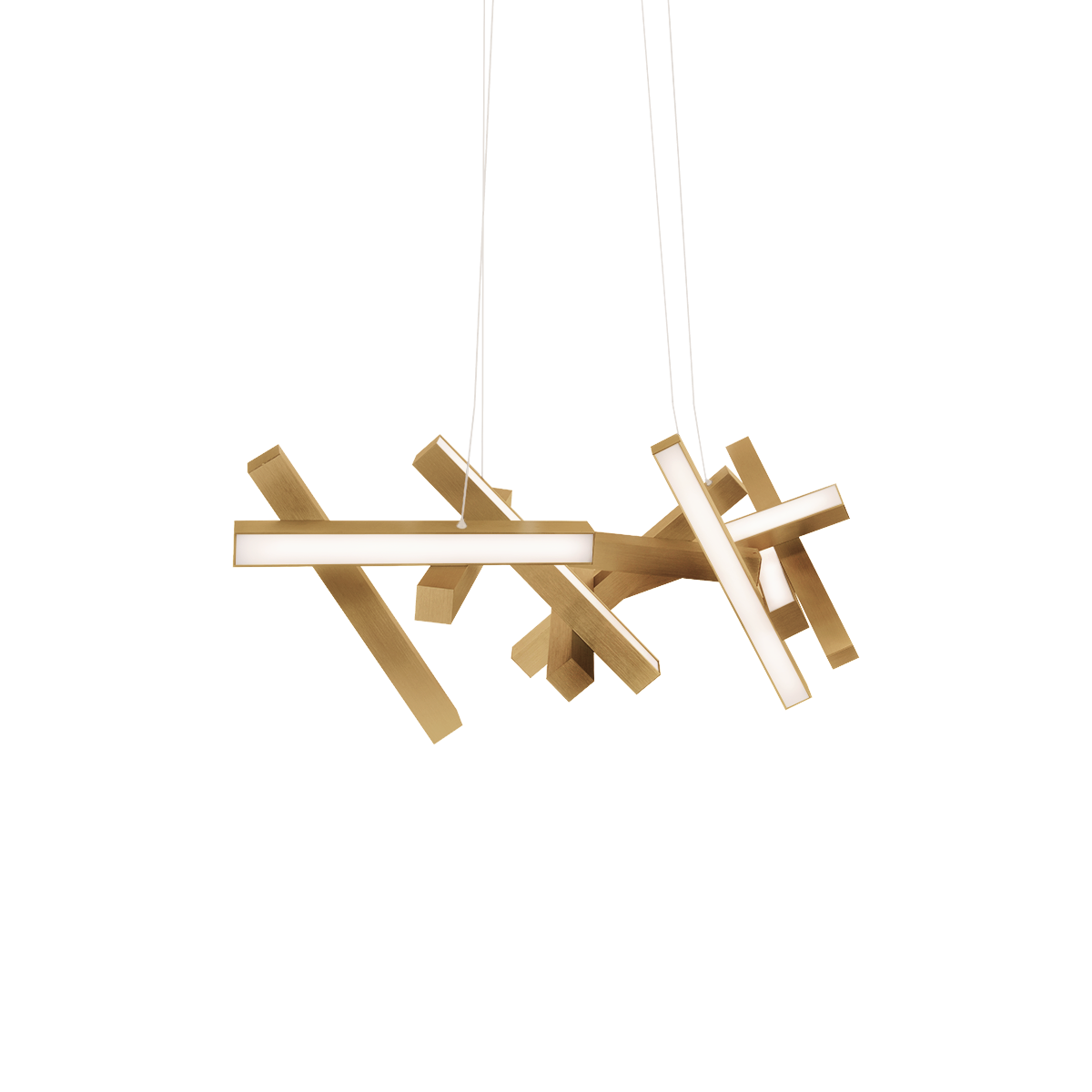 Chaos Horizontal Linear Pendant Aged Brass
