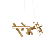 Chaos Horizontal Linear Pendant Aged Brass