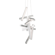Chaos Vertical Linear Pendant 49in Brushed Aluminum