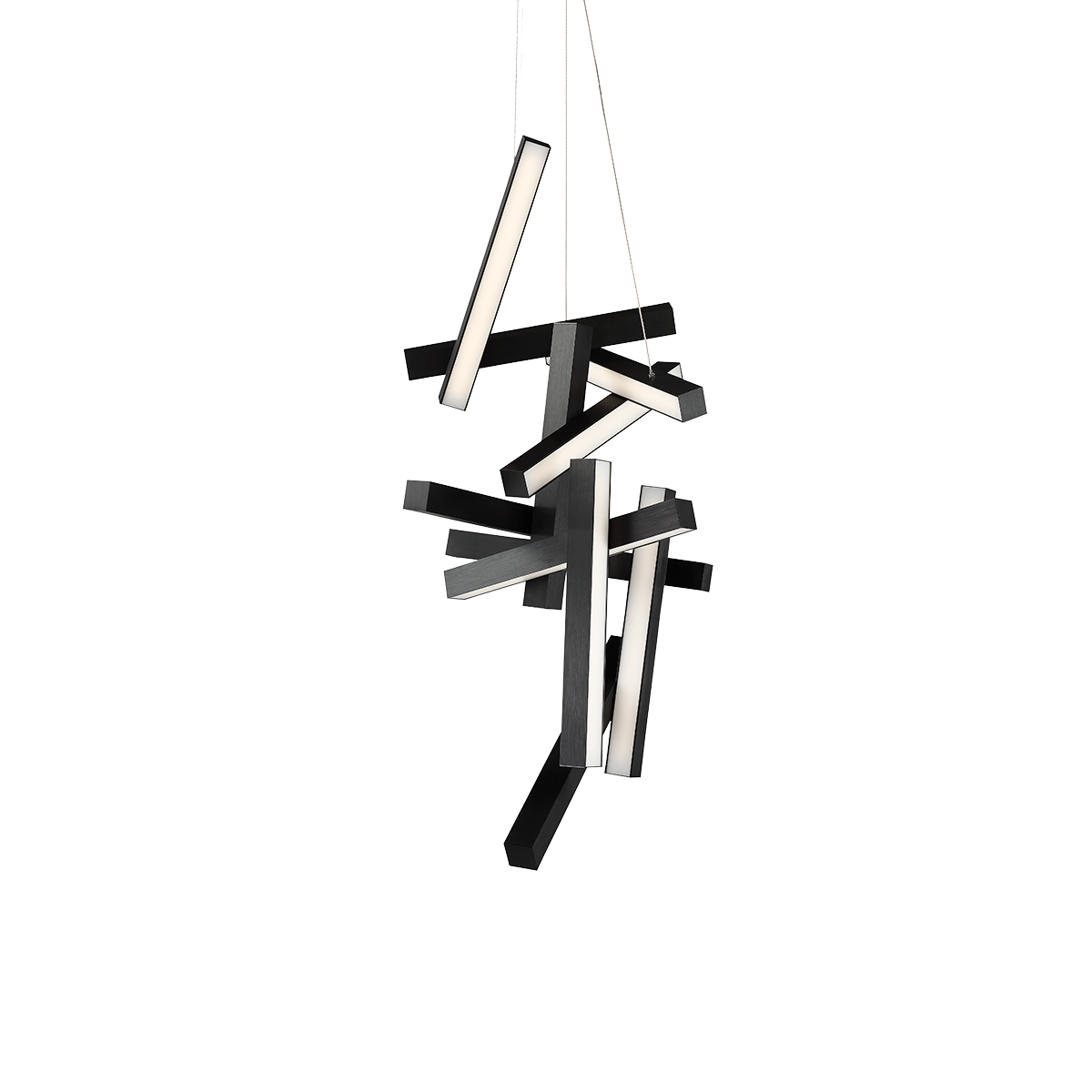 Chaos Vertical Linear Pendant 49in Black