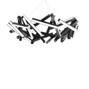 Chaos Round Pendant 61in Black