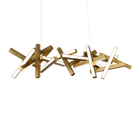 Chaos Horizontal Linear Pendant 72in Aged Brass