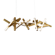 Chaos Horizontal Linear Pendant 72in Aged Brass