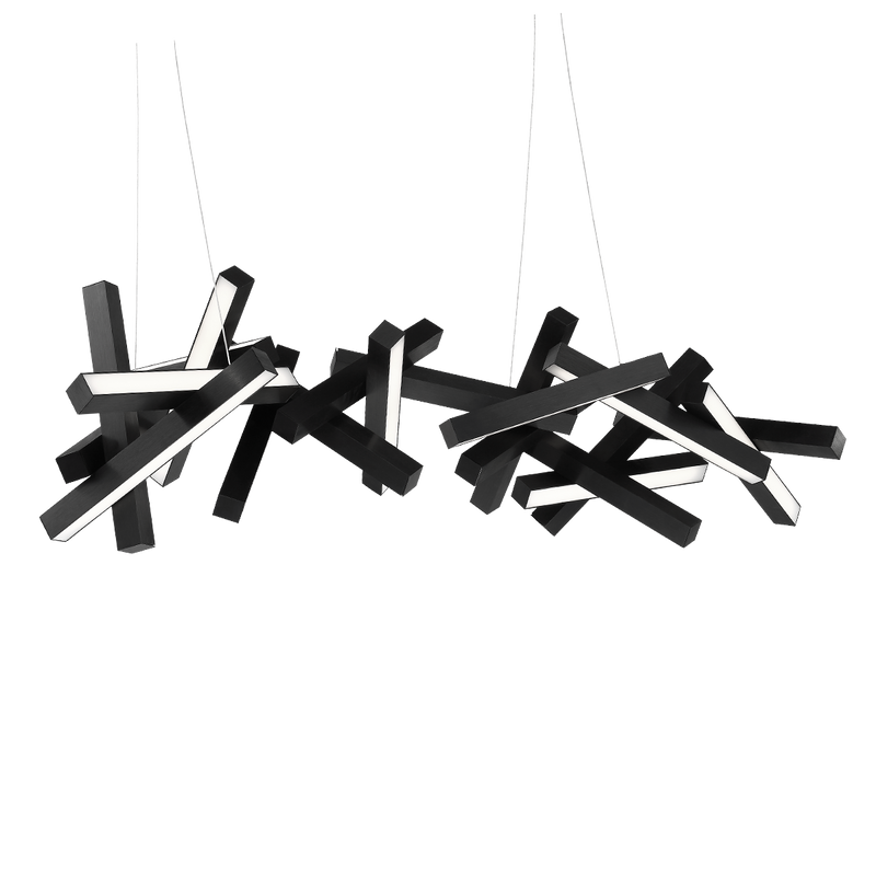 Chaos Horizontal Linear Pendant 72in Black