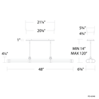 Catania Linear Pendant Line Drawing