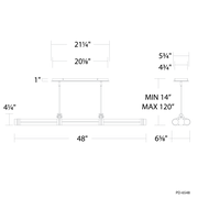 Catania Linear Pendant Line Drawing