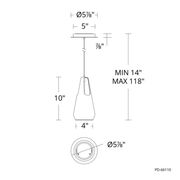 Ingot Mini Pendant dimensions