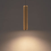 Burning Man Mini Pendant - Aged Brass Angle 3