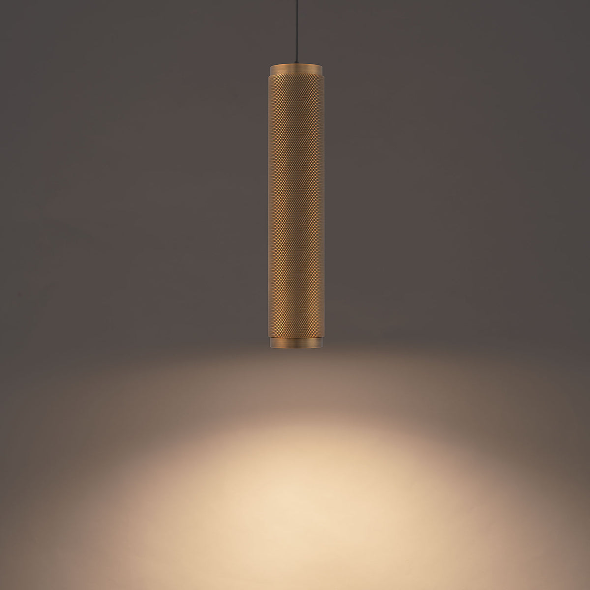 Burning Man Mini Pendant - Aged Brass Angle 3