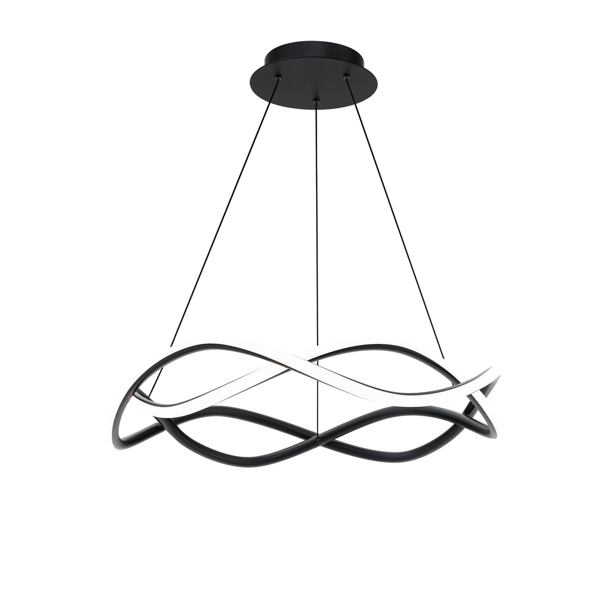 Swerve 26in Round Pendant - Black