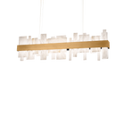Acropolis Alabaster Pendant - Aged Brass