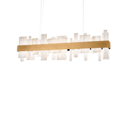 Acropolis Alabaster Pendant - Aged Brass