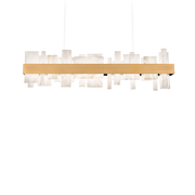 Acropolis Alabaster Pendant - Aged Brass