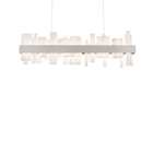 Acropolis Alabaster Pendant - Brushed Nickel