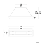 Hustler Linear Pendant dimensions