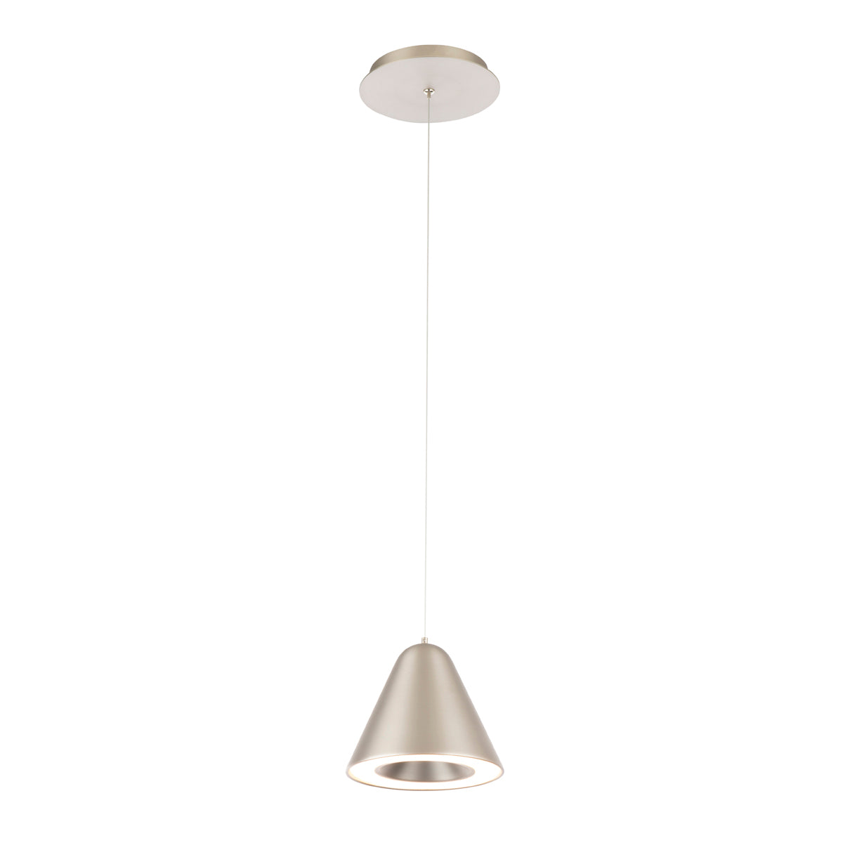Kone 6in Mini Pendant - Satin Nickel