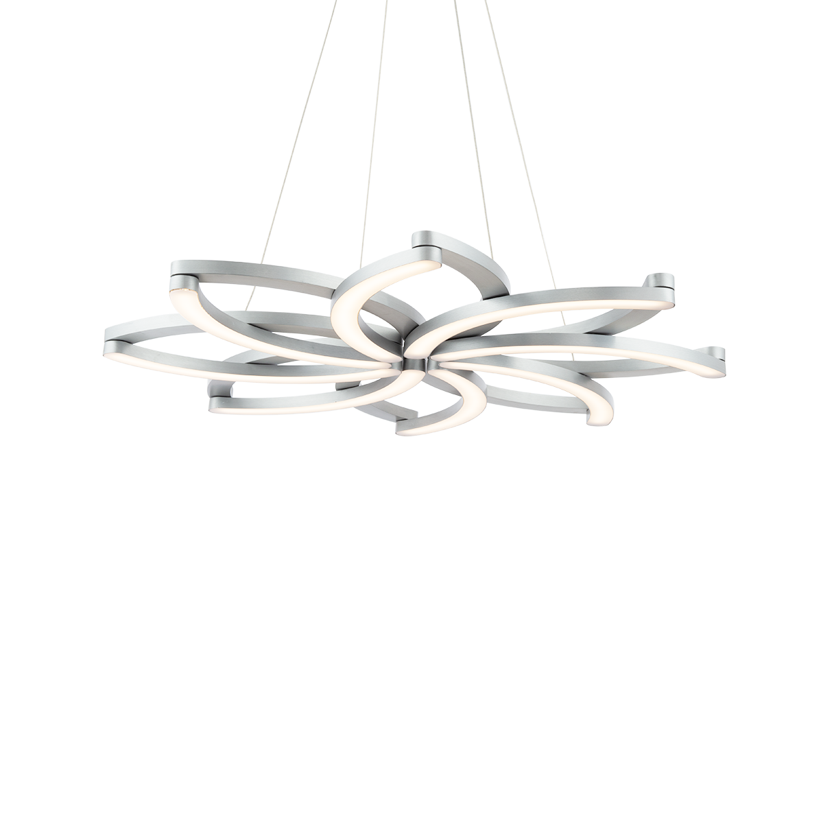 Bloom Retractable Pendant - Brushed Aluminum