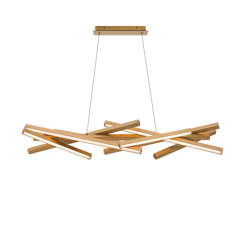 Parallax 42in Linear Pendant - Aged Brass