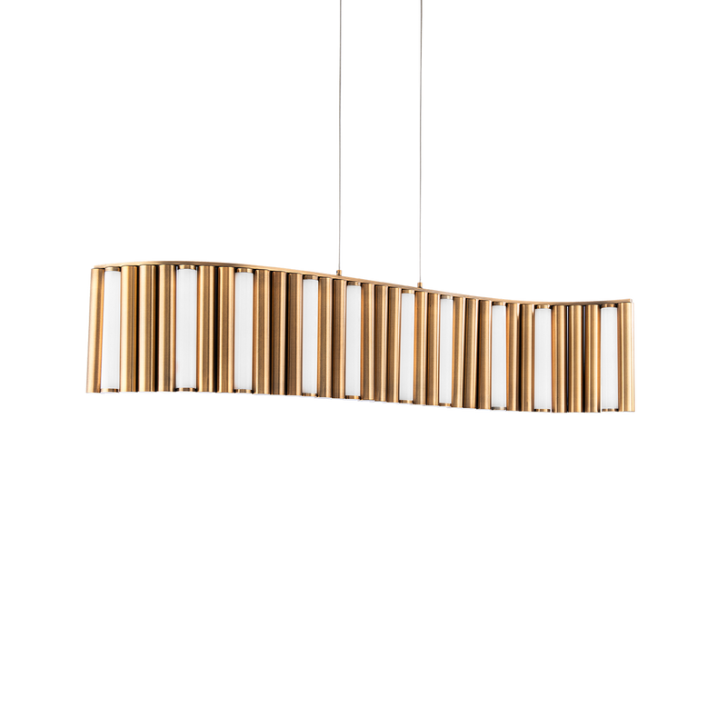 Aretha Linear S-Curve Pendant