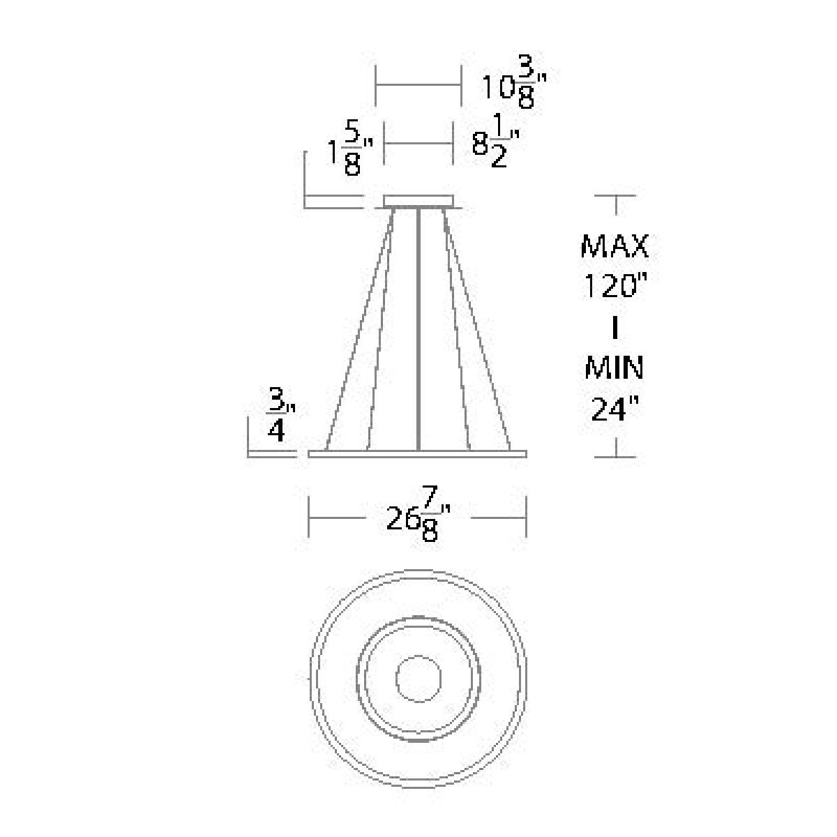 Jupiter Two Ring Pendant dimensions