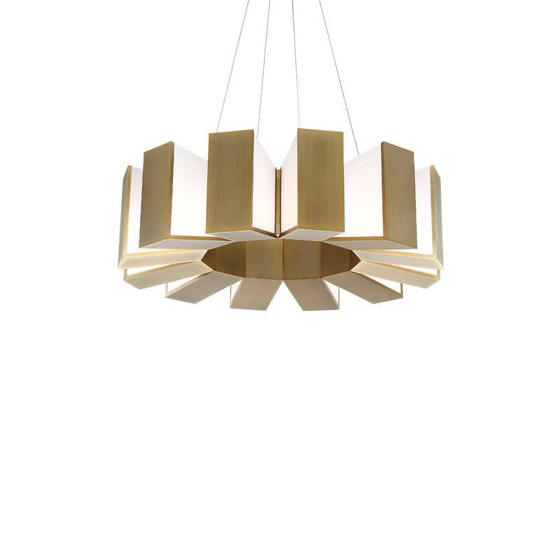 Chronos Pendant 34in Aged Brass