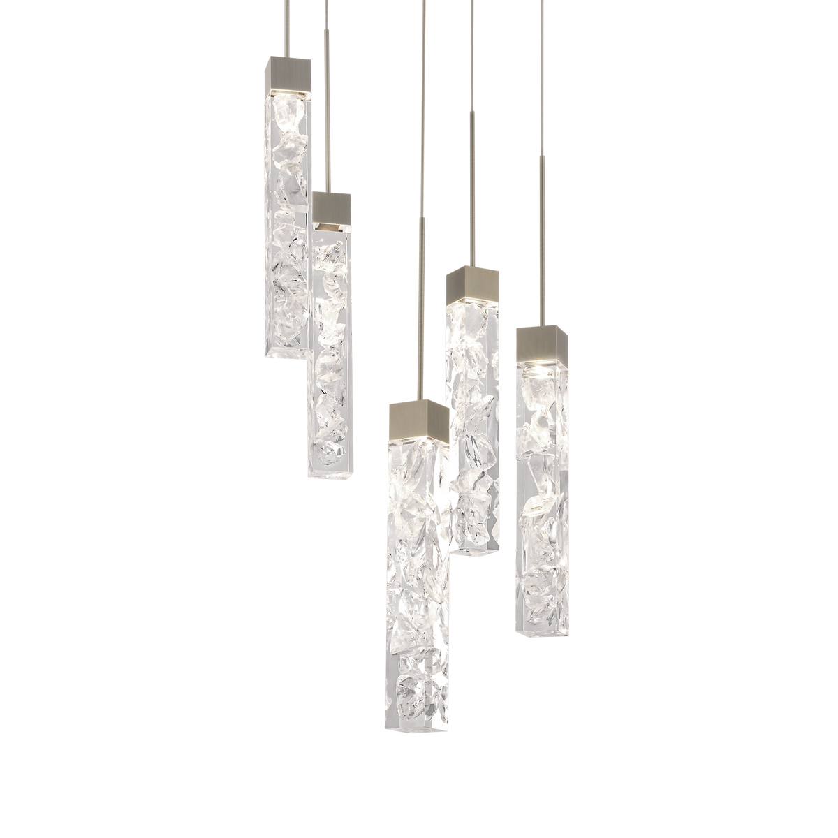 Minx 5 Light Round Pendant - Antique Nickel