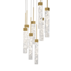 Minx 9LGT Round Multilight Pendant - Aged Brass