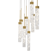 Minx 9LGT Round Multilight Pendant - Aged Brass