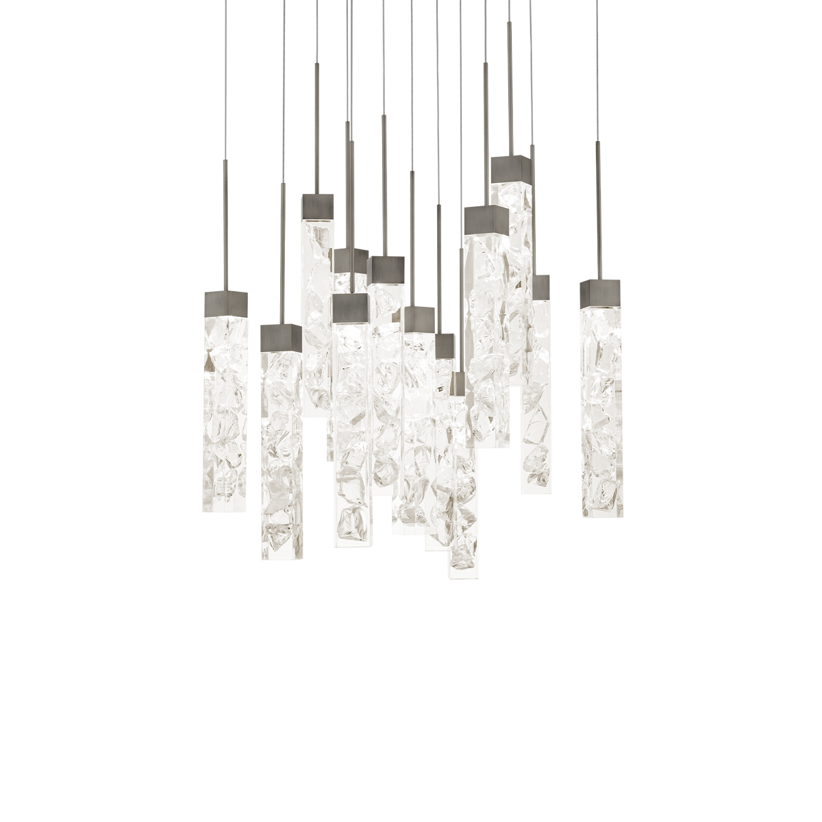 Minx 13LGT Square Multilight Pendant - Antique Nickel