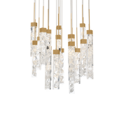Minx 21LGT Round Multilight Pendant - Aged Brass