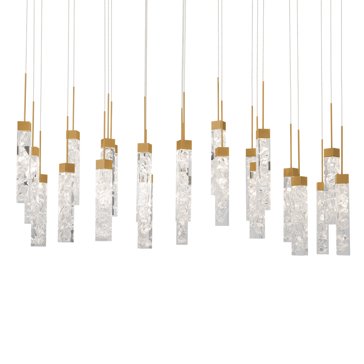 Minx 23LGT Linear Multilight Pendant - Aged Brass