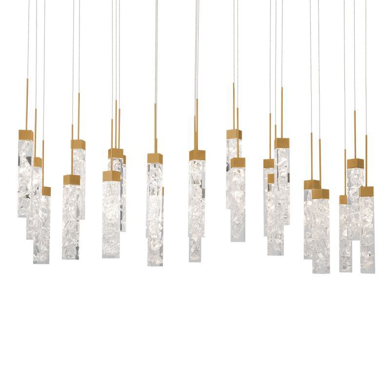 Minx 23LGT Linear Multilight Pendant - Aged Brass
