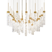 Minx 41LGT Square Multilight Pendant - Aged Brass