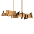 Amari Linear Pendant - Aged Brass