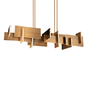 Amari Linear Pendant - Aged Brass