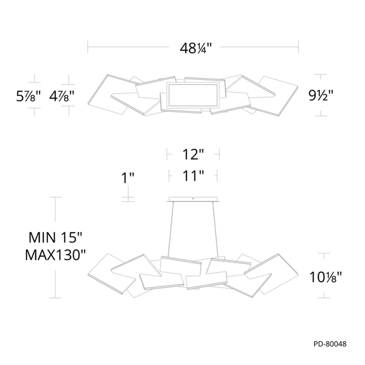 Konstrukt Pendant - Line Drawing