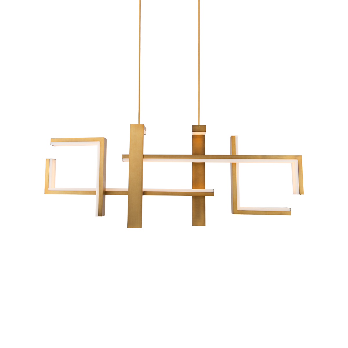 Jackal Linear Pendant Aged Brass
