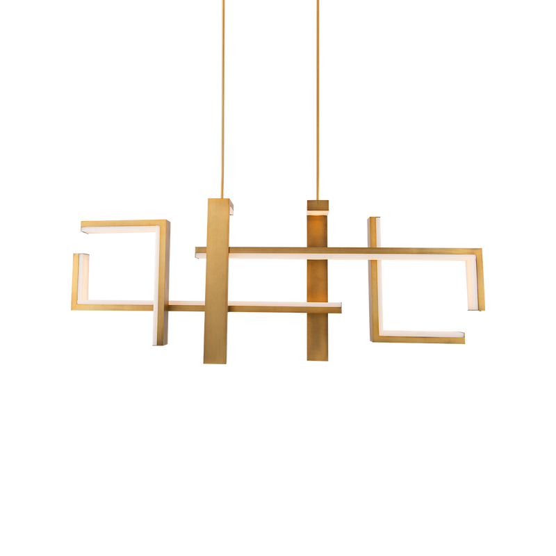Jackal Linear Pendant Aged Brass