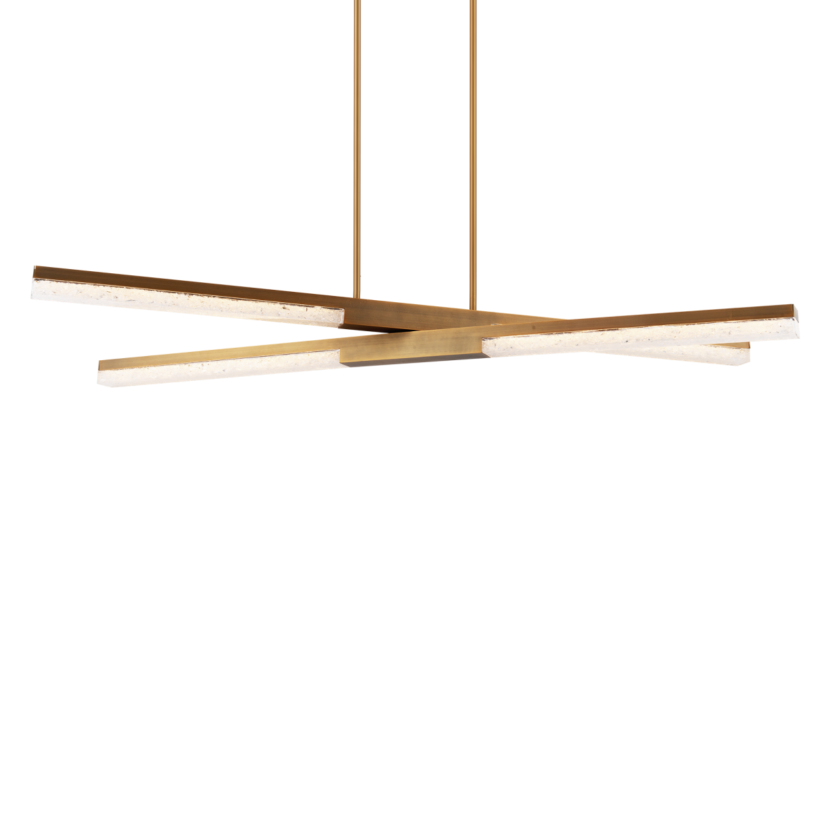 Minx 4LGT Rotatable Linear Pendant - Aged Brass