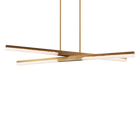 Minx 4LGT Rotatable Linear Pendant - Aged Brass