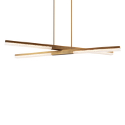 Minx 4LGT Rotatable Linear Pendant - Aged Brass