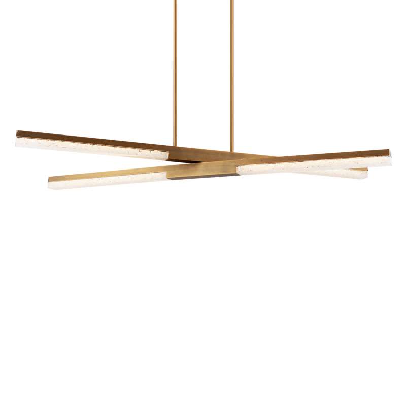 Minx 4LGT Rotatable Linear Pendant - Aged Brass