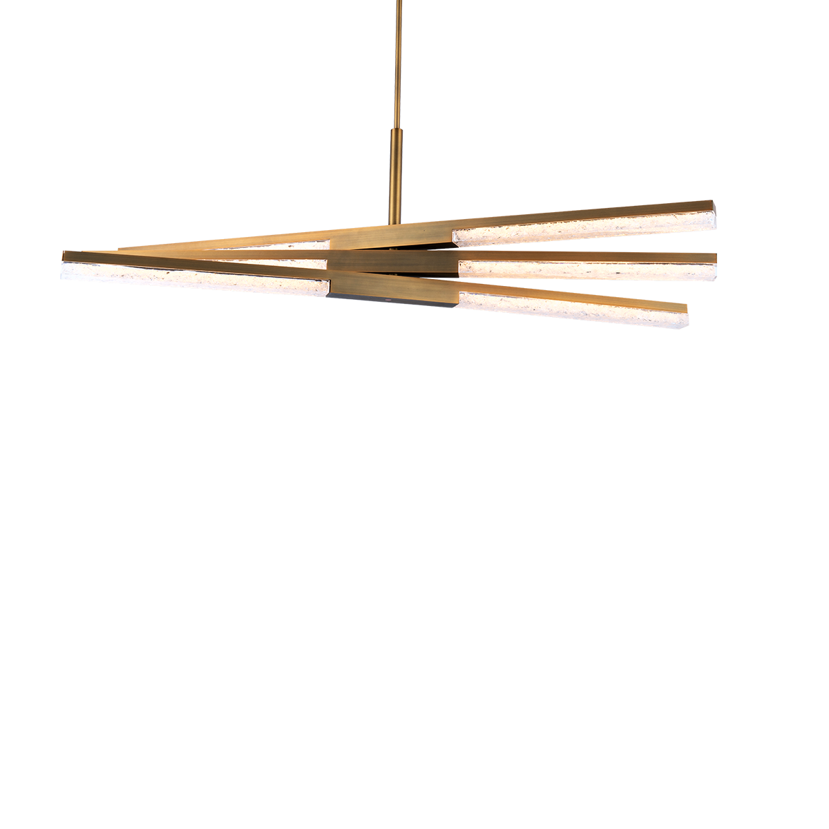 Minx 6LGT Rotatable Linear Pendant - Aged Brass