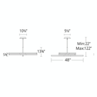 Minx 6LGT Rotatable Linear Pendant line drawing